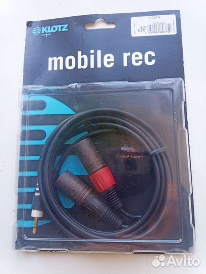 Кабель аудио 1xMini Jack - 2xXLR klotz AY9-0200