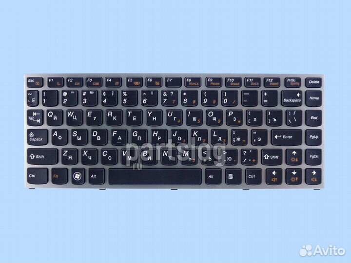 Клавиатура для Lenovo U460 U460A U460S Серебряная