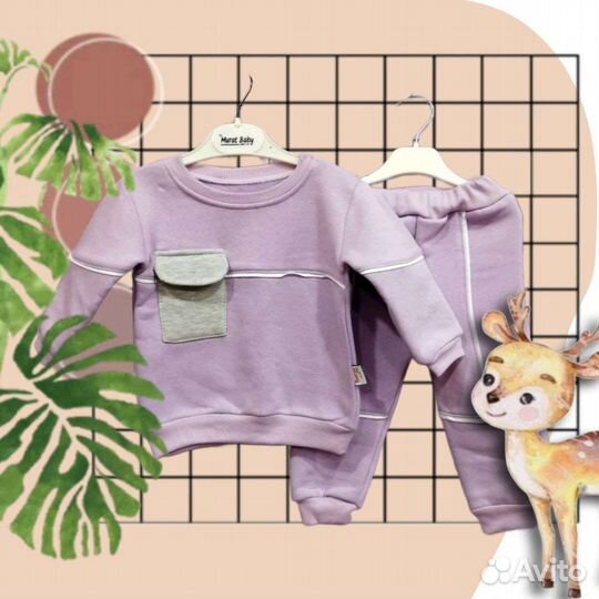 Костюм на флисе для девочки 92 размер