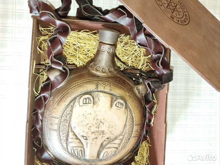 Баклажка фляга керамика ручной работы