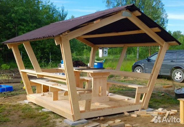 Беседка для дачи деревянная
