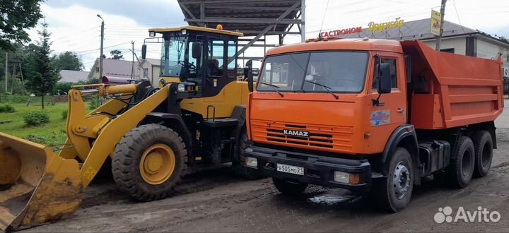 Услуги погрузчика и самосвала камаз