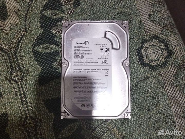 Жесткий диск seagate barracuda 7200.10. 80Gbytes