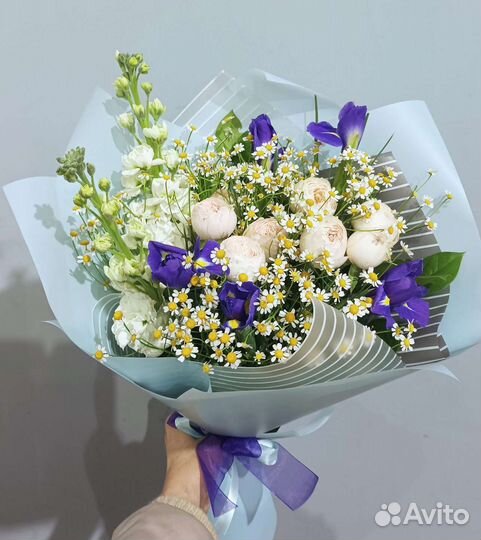 Корзина цветов Ромашки для мамы