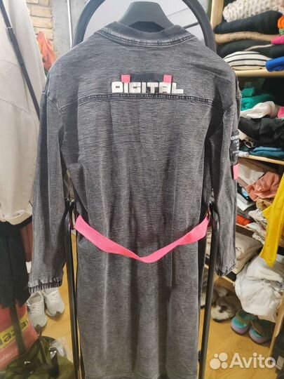 Платье, тренч джинсовое