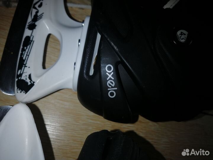 Мужские хокейные коньки Oxelo (черные, 43размер)