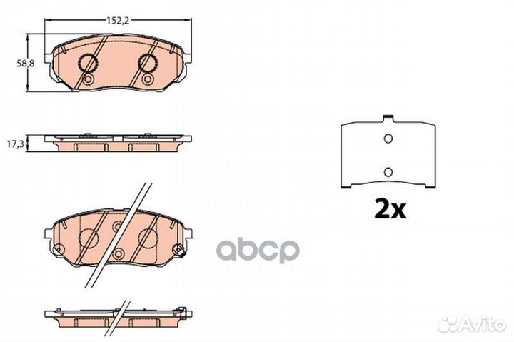 К-т дисков. тормоз. колодок GDB3638 TRW