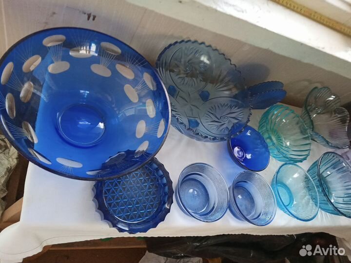 Посуда СССР цветное стекло