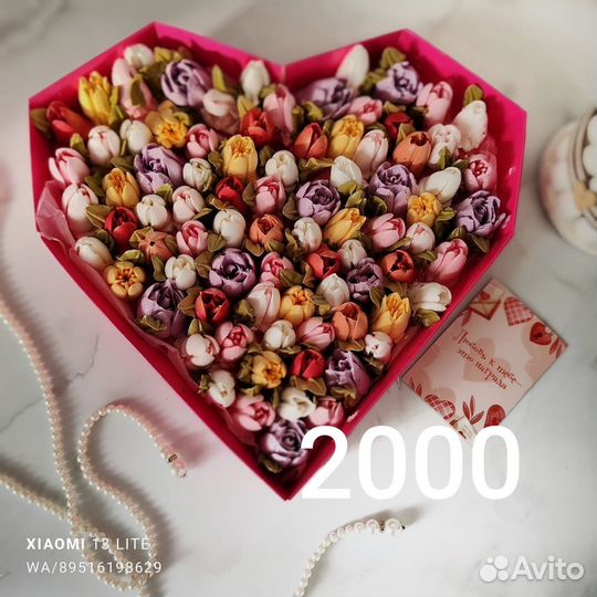 Тюльпаны к 8 марта из зефира