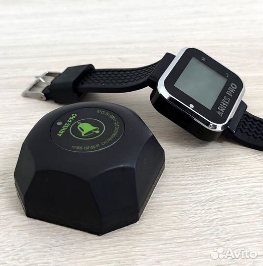 Кнопка вызова официанта модель Бургер с часами