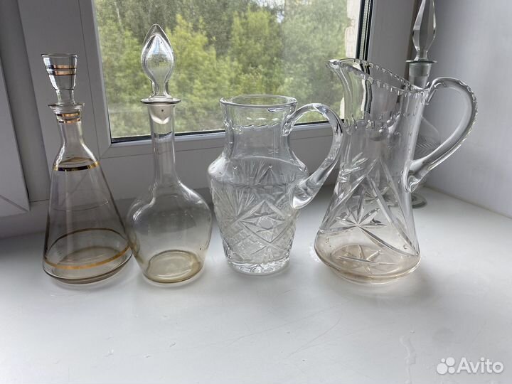 Графины, кувшины хрусталь стекло СССР