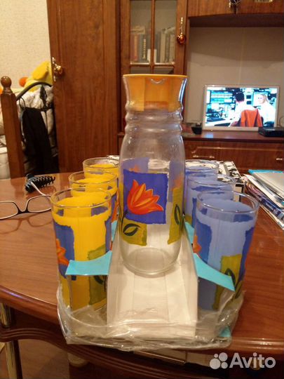 Графин и 6 стаканов. Пр. Франция