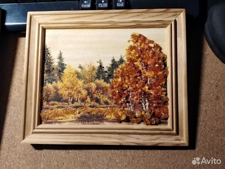 Панно настенное. Декоративное. Янтарь