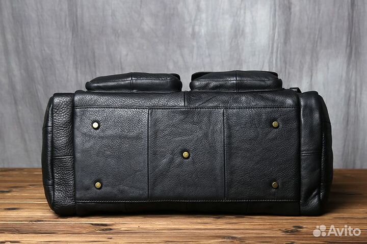 Мужская дорожная сумка натуральная кожа спорт RB36