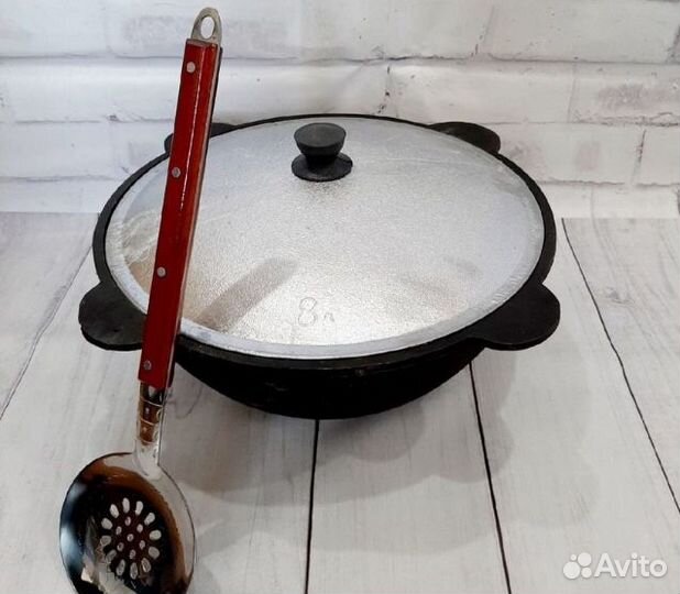 Казан чугунный узбекский 8 литров