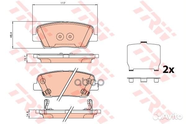 GDB3624 Колодки тормозные hyundai santa FE (CM)