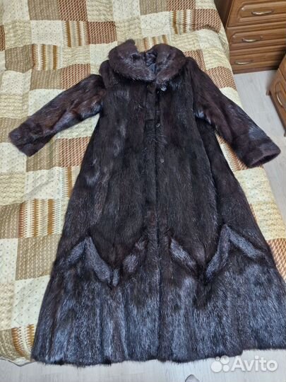 Шуба из нутрии темно коричневый цвет