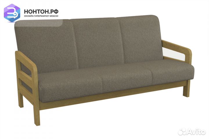 Диван книжка Вега-34 светло-коричневый