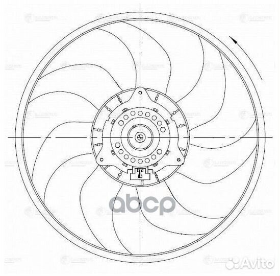 Э/вентилятор охл. (без кожуха) для а/м Fiat Ducato