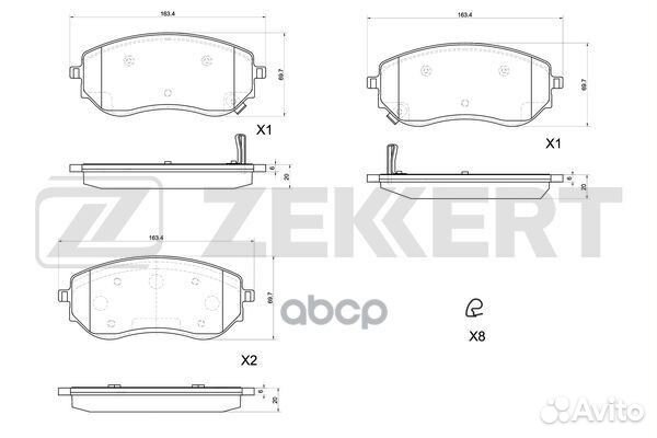 Колодки торм. диск. передн. MB X-Class (X470) 1