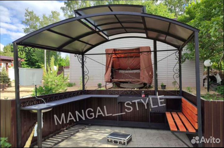 Мангал с крышей
