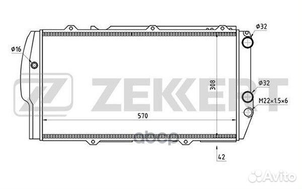 Радиатор охл. дв. Audi 100 II III 76- 200 I