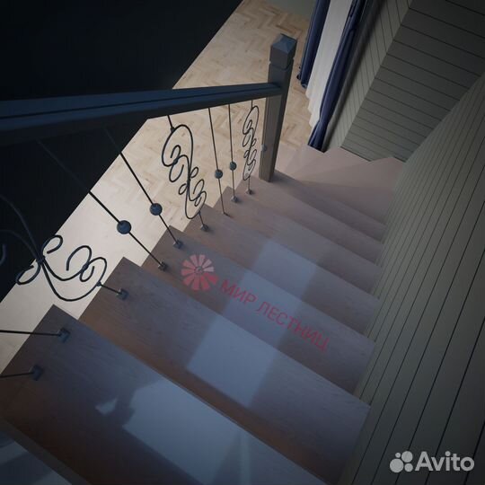 Г-образный каркас из металла Double Step - Кантри