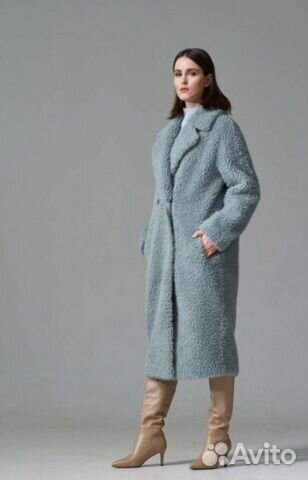 Шуба Пальто из овечьей шерсти 48 Новое Premium