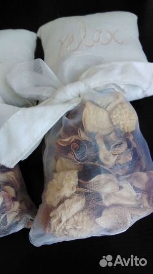 Подушечки, сухоцветы для аромамасел