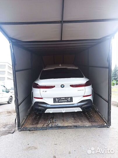 Закрытый эвакуатор. Выгрузка авто