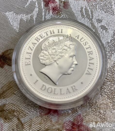 Монета австралия 1 доллар 2007 серебро