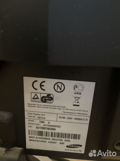 Монитор samsung 17