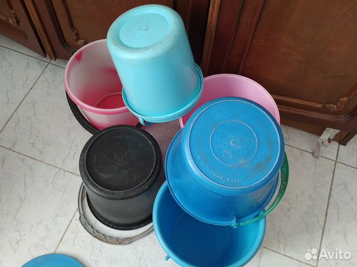 Вёдра пластиковые, от 4-7 литров