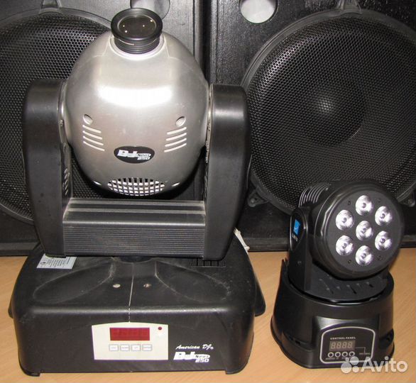 Головы ADj BD 2шт светомузыка Gobo Строб Mic DMX