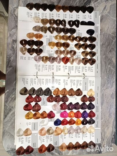 Палитра красок для волос