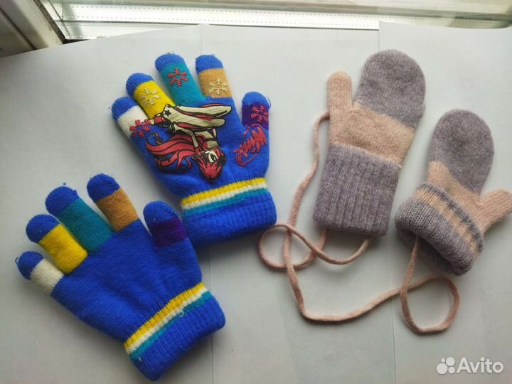 Рукавицы и перчатки 1-2 года для девочки