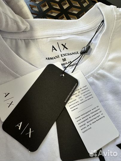 Футболка Armani Exchange AX белая мужская