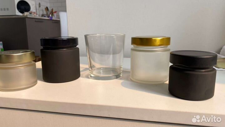 Стеклянные банки и стаканы для свечей