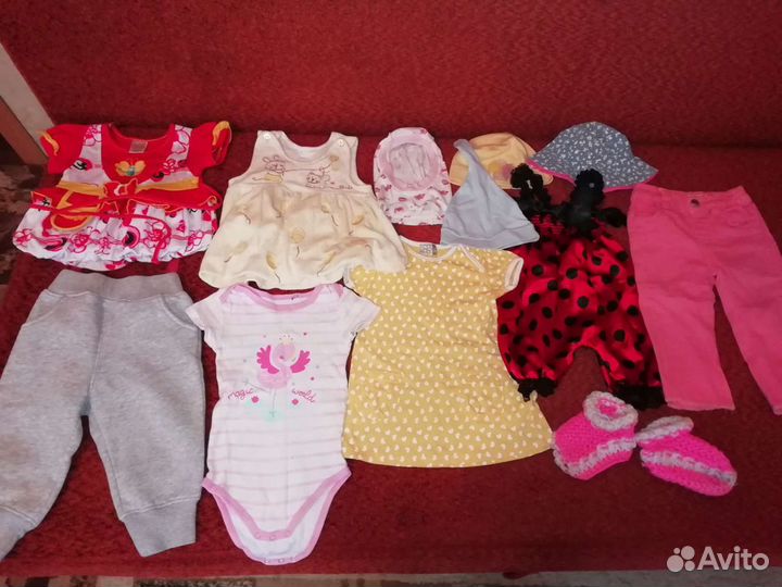 Вещи на девочку пакетом 68 и 74см