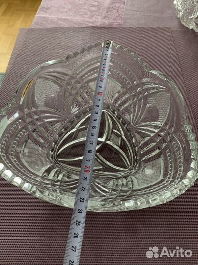 Хрустальная салатница конфетница