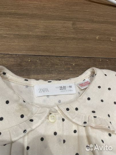 Рубашка zara для девочки 92