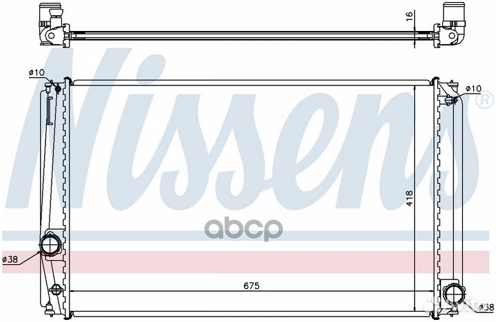 Радиатор охлаждения двигателя 64678A Nissens