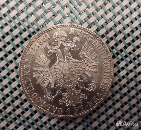 Монета 1 флорин 1861 Австро-Венгрия