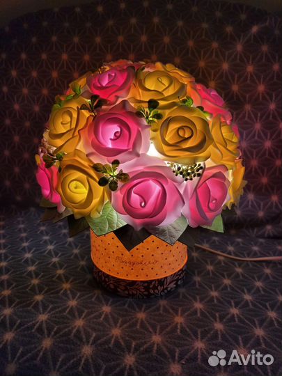 Светильник букет роз подарок