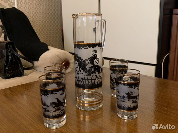 Набор Богемия редкий Кувшин стаканы