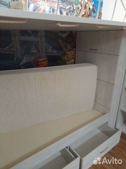 Детский уголок с кроватью и игровой ширина 227,5см