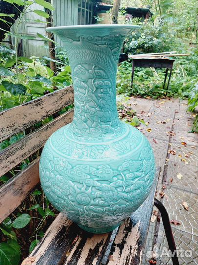 Ваза напольная Китай. Китайская ваза. Селадон