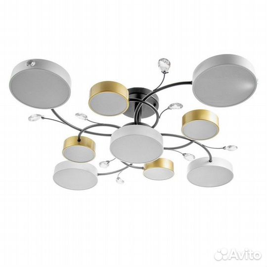 Люстра 'Ассами' 9хLED 216Вт 3000-6000К бело-золото