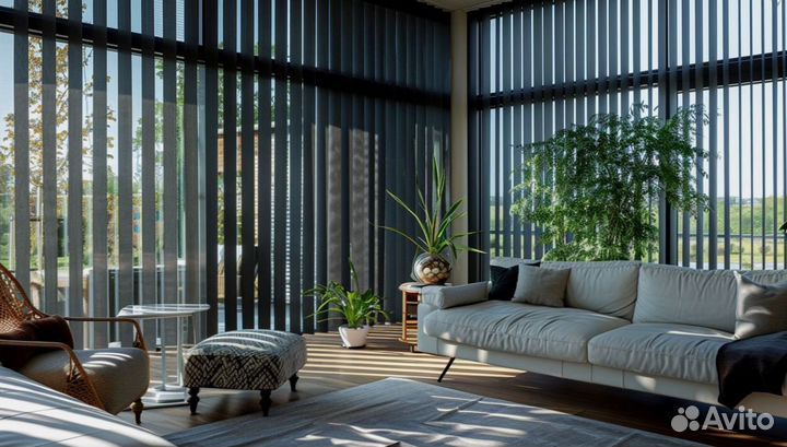 Жалюзи пластиковые с электрокарнизом