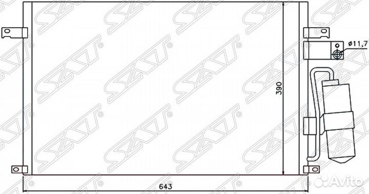 Радиатор кондиционера Chevrolet Epica 06-13 ST